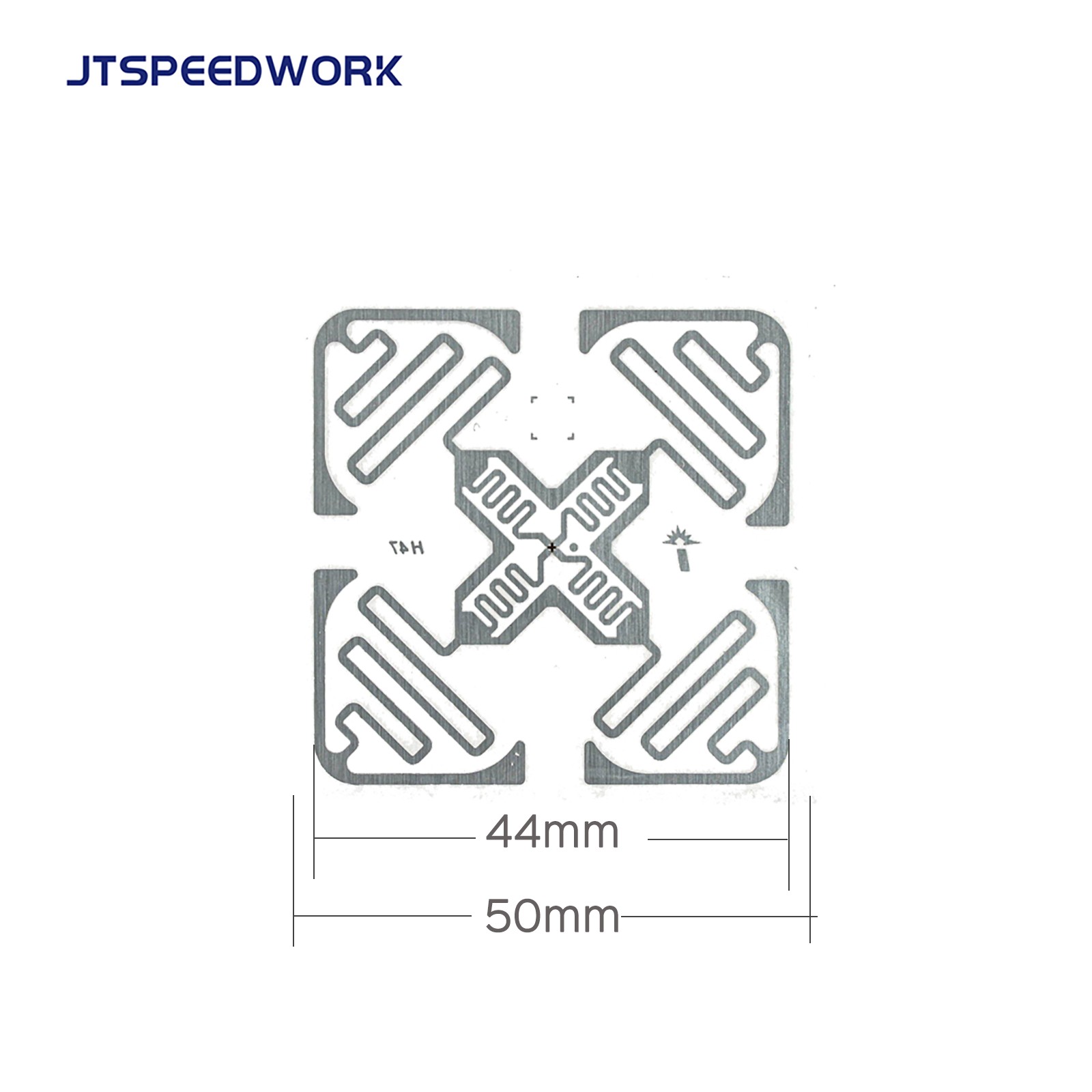 JT-IH47 50*50mm UHF RFID 860-960MHz Ετικέτα αυτοκόλλητου UCODE 9