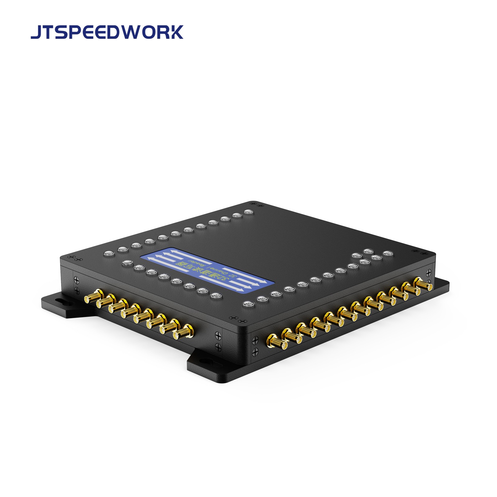 JT-932 Σταθερός αναγνώστης RFID UHF 32 θυρών Impinj R2000 υψηλής ευαισθησίας ISO18000-6C