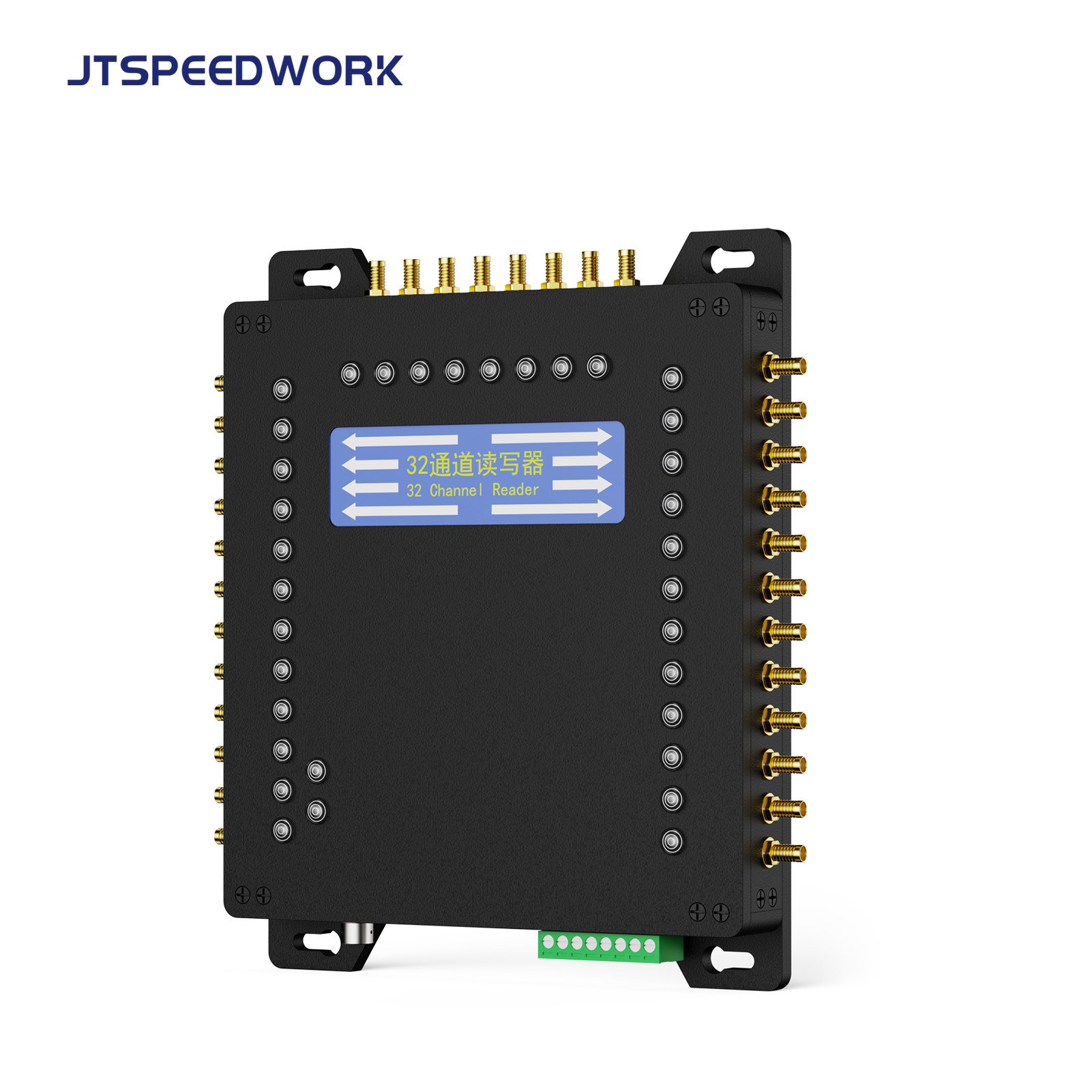 JT-932 Σταθερός αναγνώστης RFID UHF 32 θυρών Impinj R2000 υψηλής ευαισθησίας ISO18000-6C