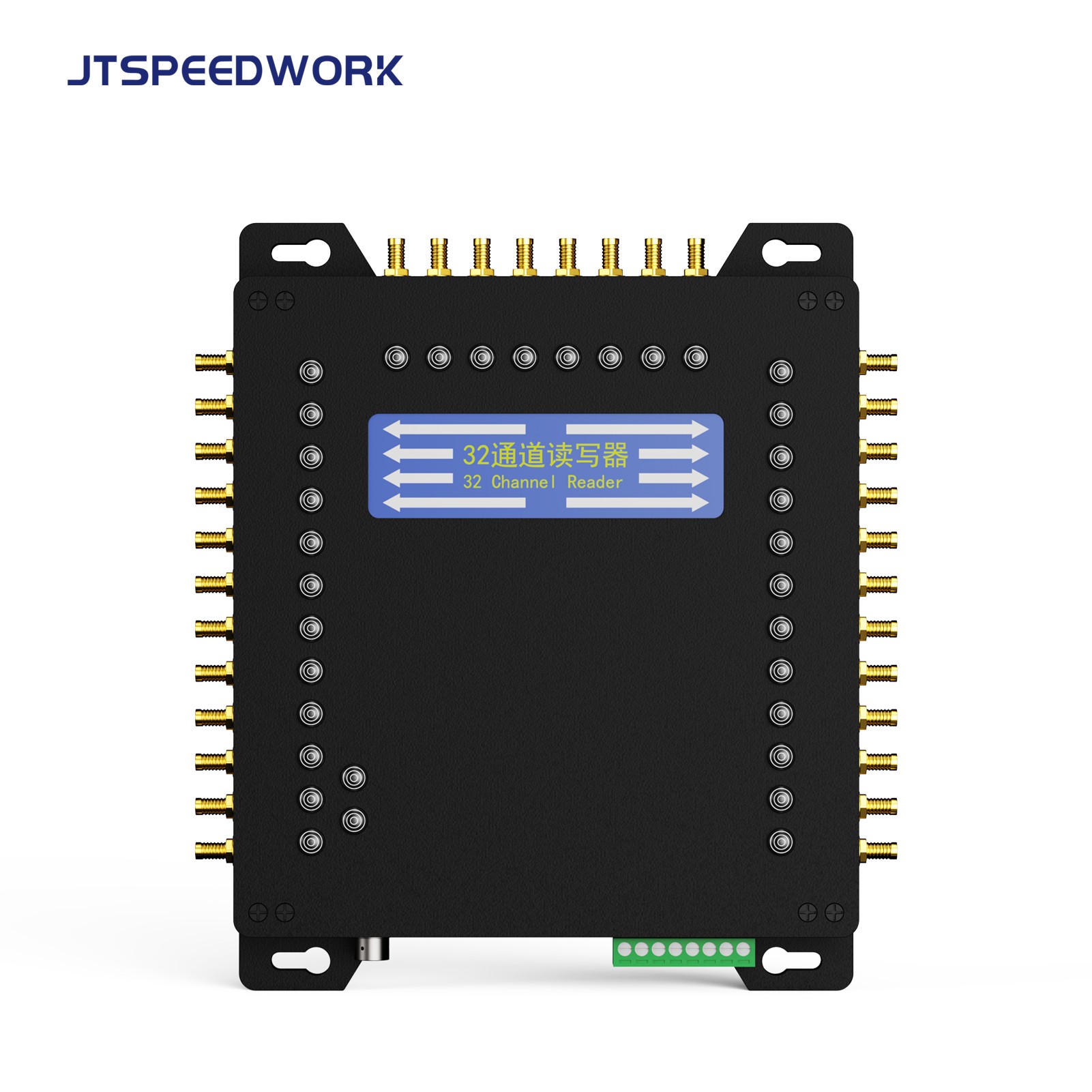 JT-932 Σταθερός αναγνώστης RFID UHF 32 θυρών Impinj R2000 υψηλής ευαισθησίας ISO18000-6C
