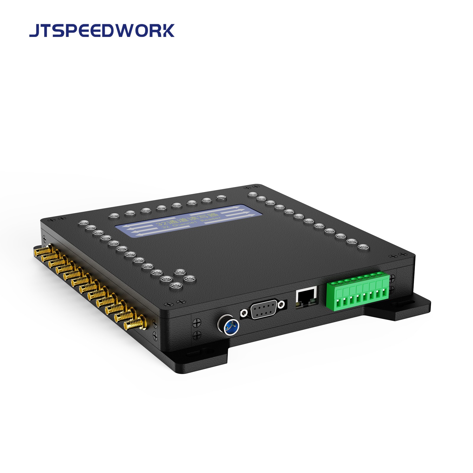 JT-932 Σταθερός αναγνώστης RFID UHF 32 θυρών Impinj R2000 υψηλής ευαισθησίας ISO18000-6C