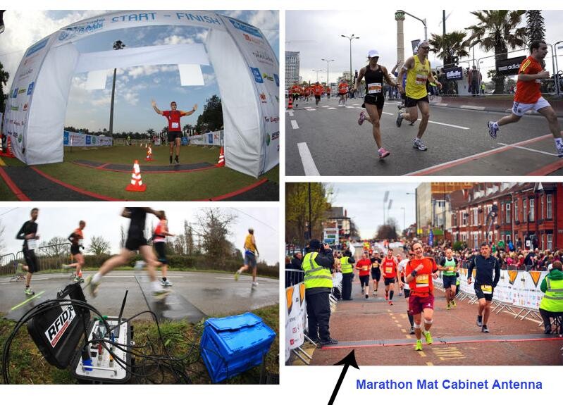 Μπλε χρώμα Marathon Sport χρονισμού UHF RFID Κεραία δαπέδου χαλιού