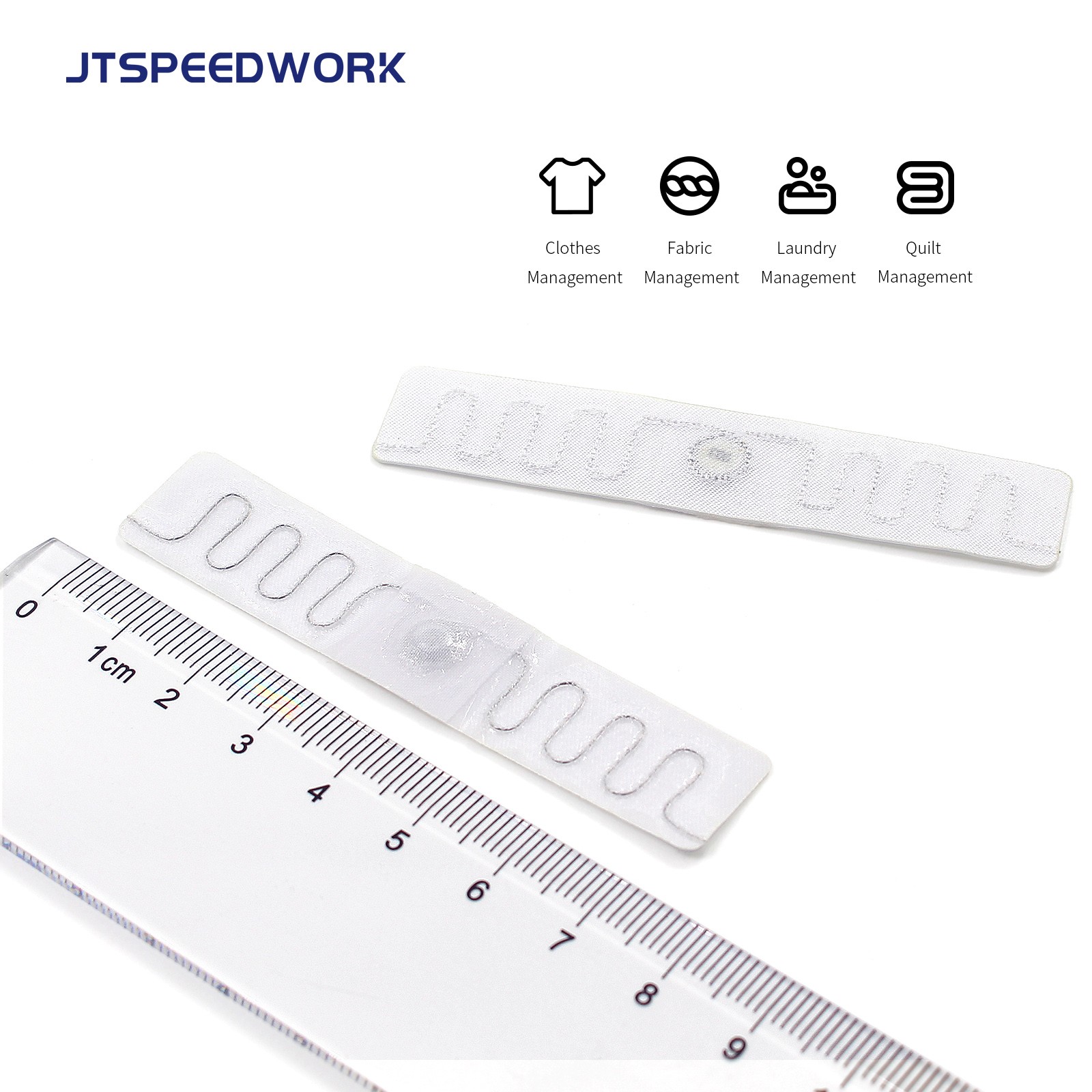 JT-F7515 902-928Mhz UHF Υφασμάτινη Πλενόμενη Υφασμάτινη Ετικέτα RFID 75x15MM