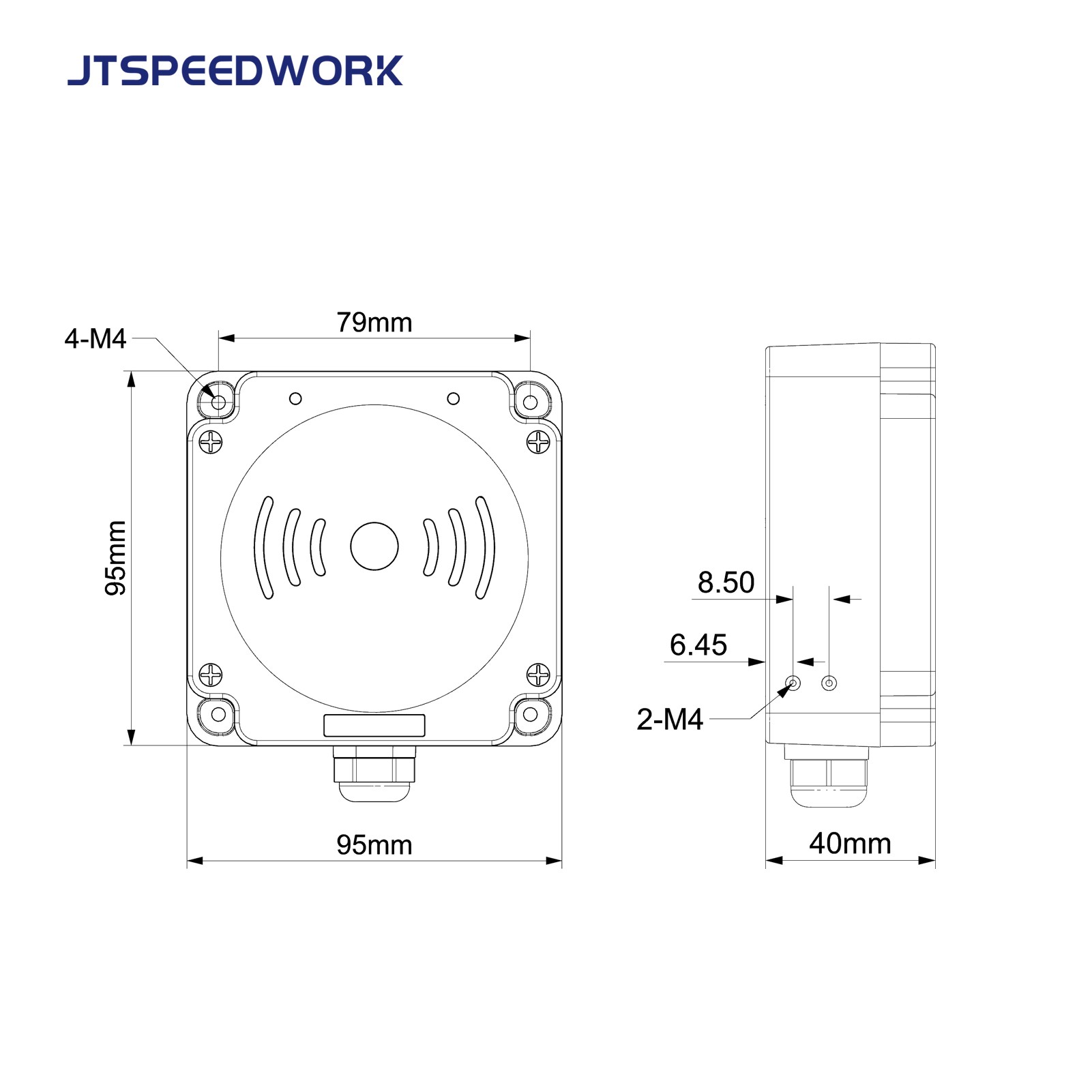 JT-7100 Αναγνώστης RFID UHF RFID βιομηχανικής ποιότητας 0-3m 860-960MHz
