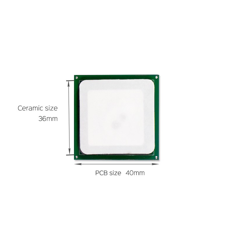 JT-T0036 3dBi UHF RFID Κεραμική Κεραία 36*36mm 865-868/902-928MHz RHCP Για PDA