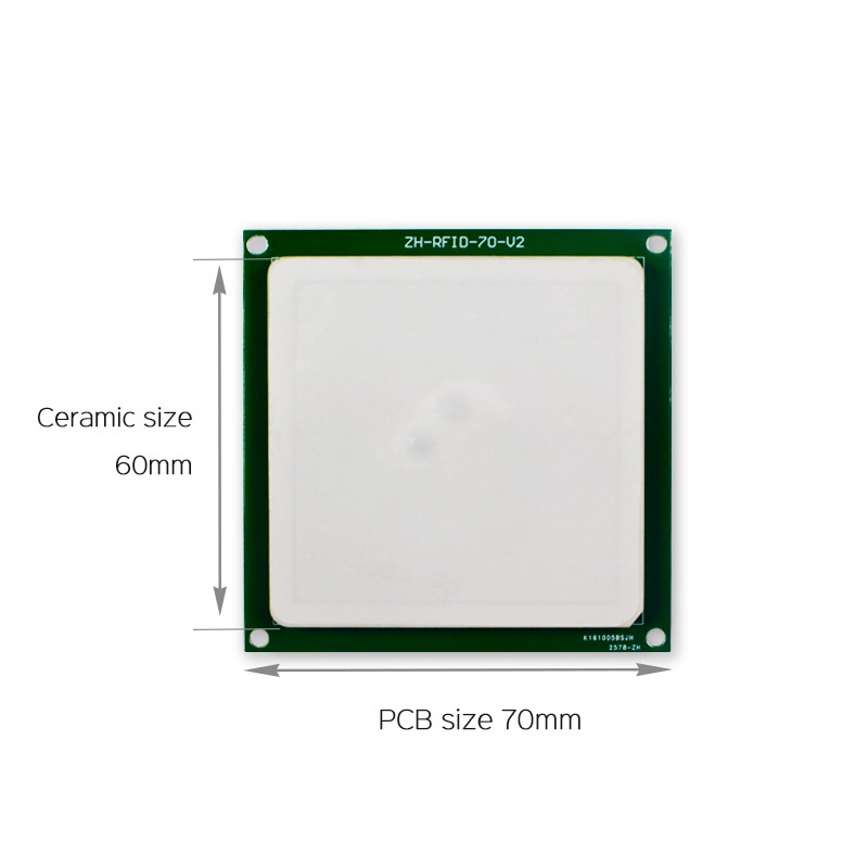 JT-T0060 Κεραμική κεραία RFID UHF 4dBi 860-960MHz RHCP Κυκλική πόλωση με δυνατότητα προσαρμογής