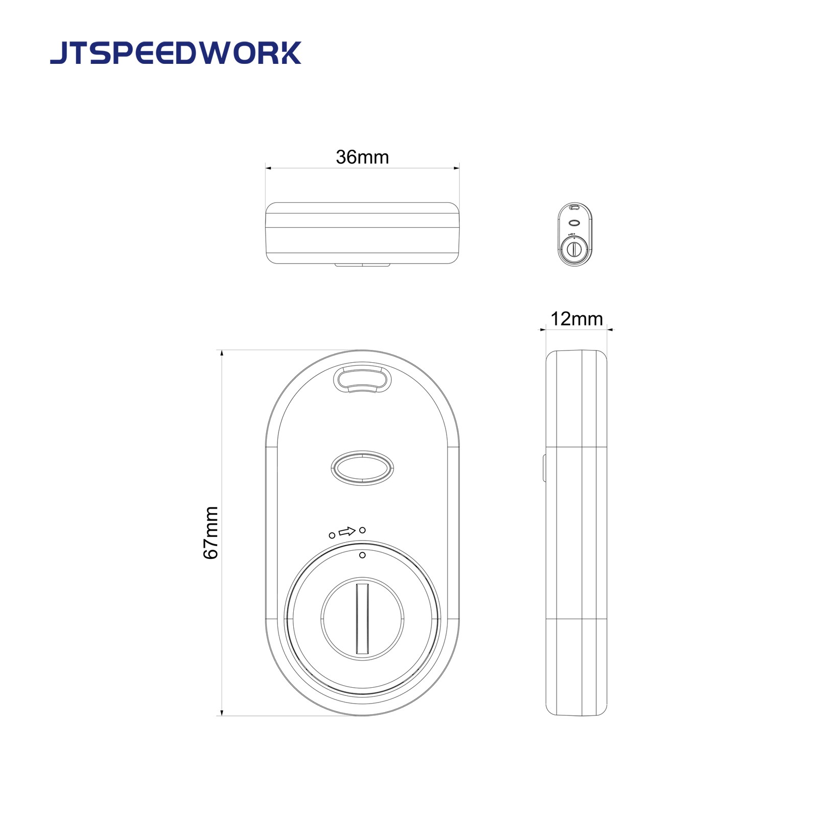 JT-T2483 Ενεργή Ακουστοοπτική Ετικέτα RFID 2.4GHz με Φως και Ήχο