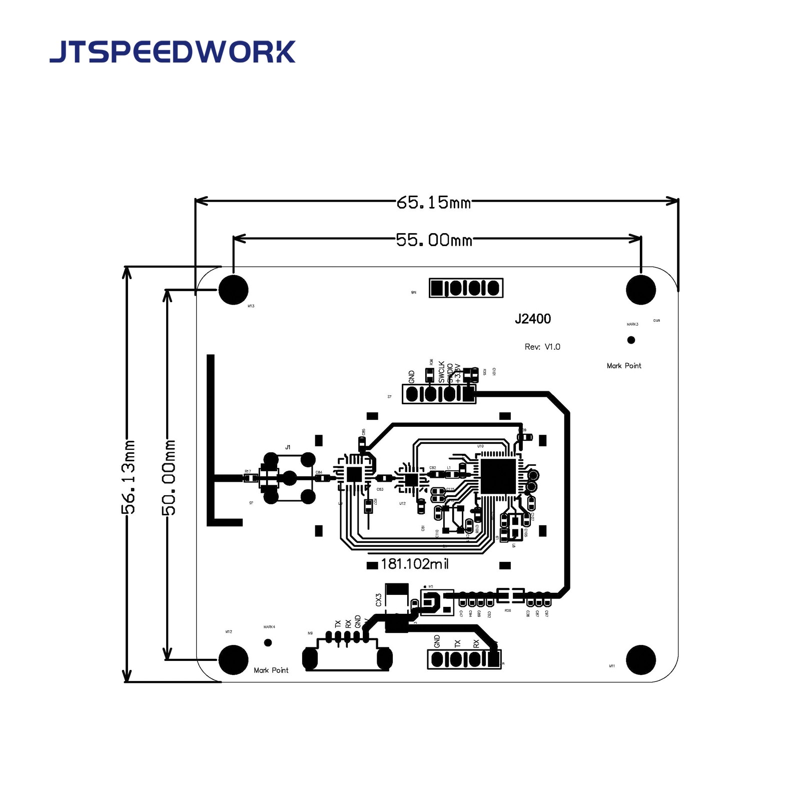 JT-2400 Ενεργή Μονάδα RFID 2.45GHz